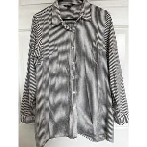 Zac & Rachel Women's Striped Casual Top Size L Tie Sides